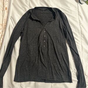Banana Republic Charcoal Henley Shirt